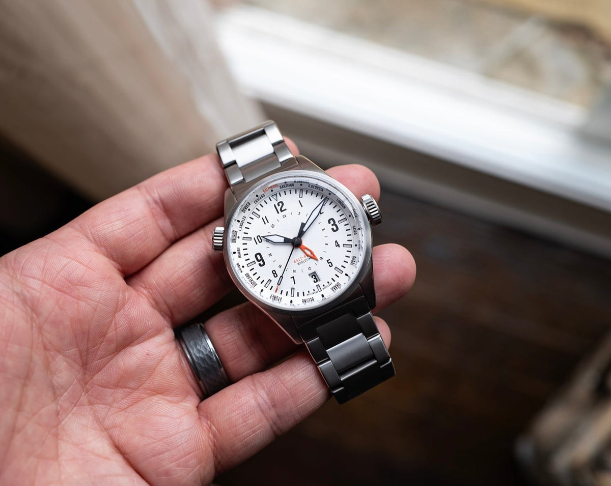 Balt Pilot Worldtimer Polar White Tsao Baltimore