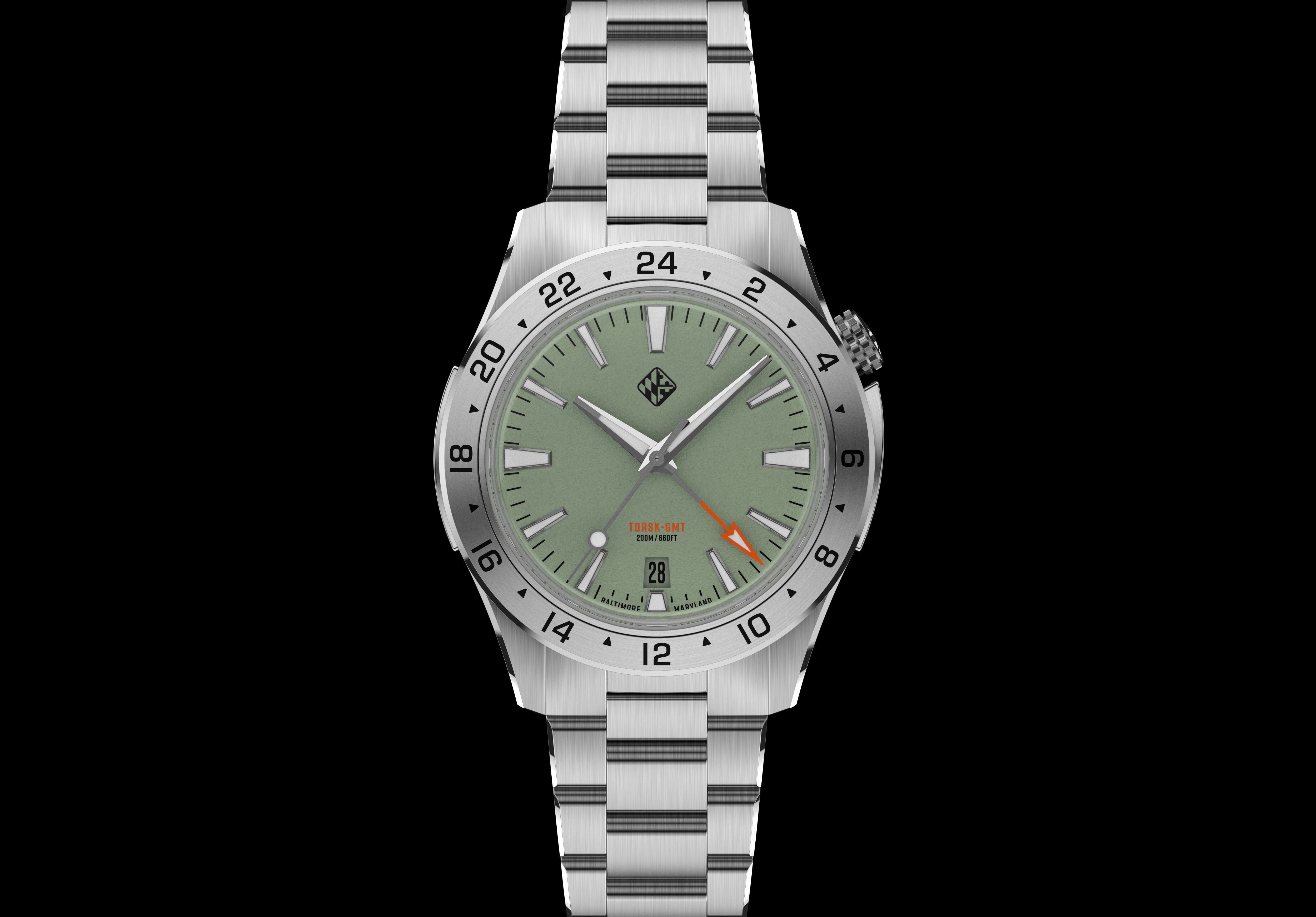 Steel Torsk GMT 39 Pastel Series - Olive Green – Tsao Baltimore