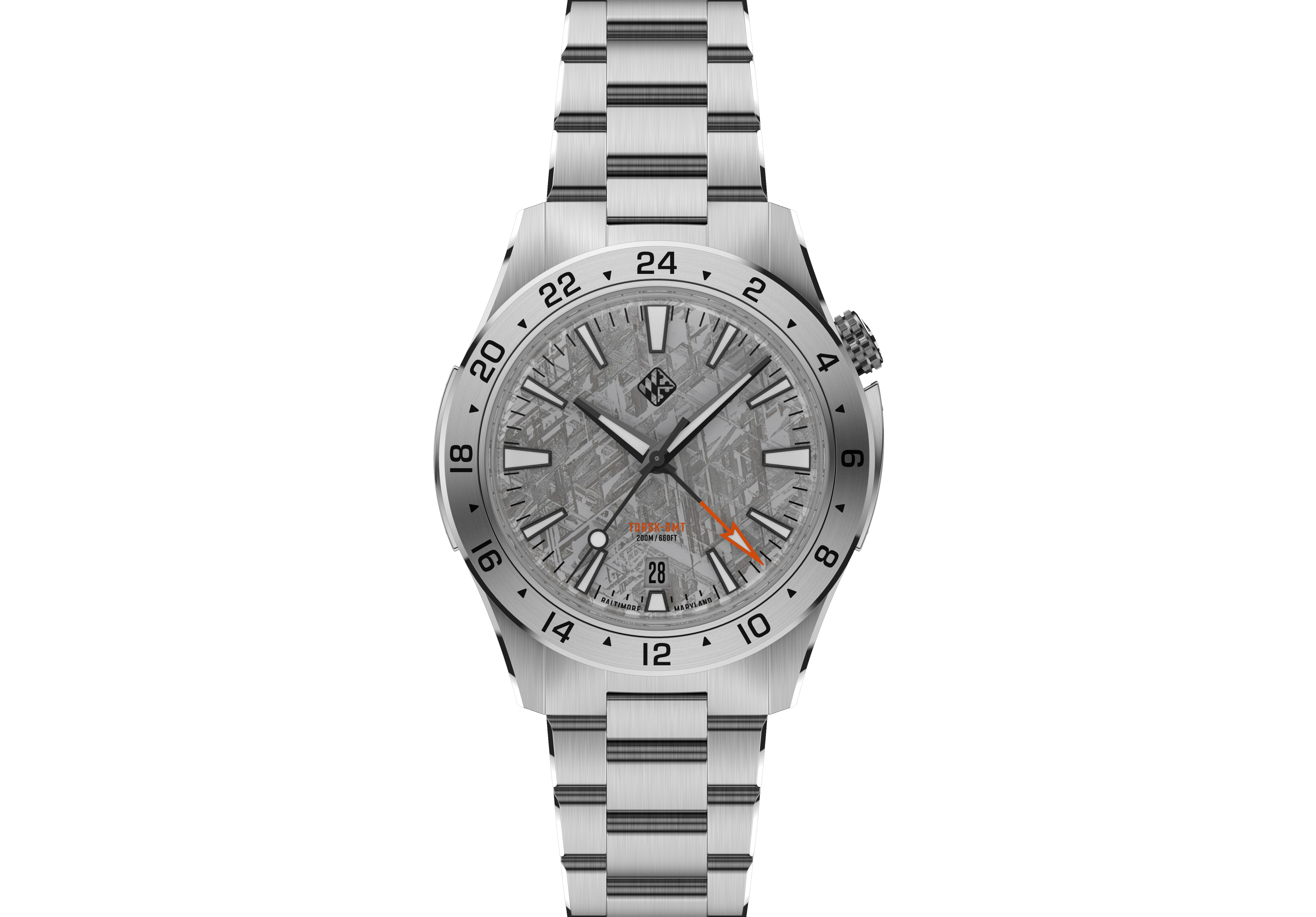 Steel Torsk GMT 39 - Natural Meteorite (Preorder) – Tsao Baltimore Steel Torsk GMT 39 - Natural Meteorite (Preorder) – Tsao Baltimore