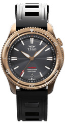 BRONZE TORSK-DIVER - HARBOR GREY Watches Tsao Baltimore DOMED SOLID NATURAL RUBBER