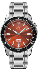 STEEL TORSK-DIVER - CAMDEN ORANGE Watches Tsao Baltimore DOMED SAPPHIRE STEEL BRACELET