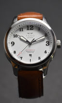 Founders Edition Silver White Watches Tsao Baltimore Saddle Brown Aged Large Strap