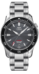 STEEL TORSK-DIVER - HARBOR GREY Watches Tsao Baltimore DOMED SAPPHIRE STEEL BRACELET