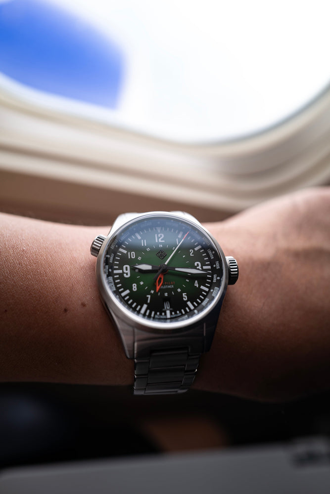 
                  
                    Balt-Pilot Worldtimer Dark Emerald Watches Tsao Baltimore 
                  
                