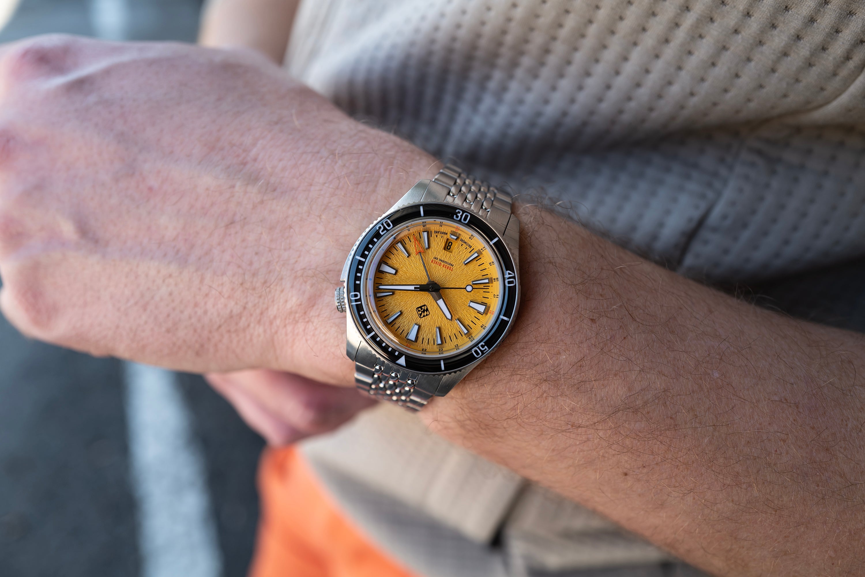 Steel Torsk-Diver Pro GMT 39 - Golden Yellow – Tsao Baltimore
