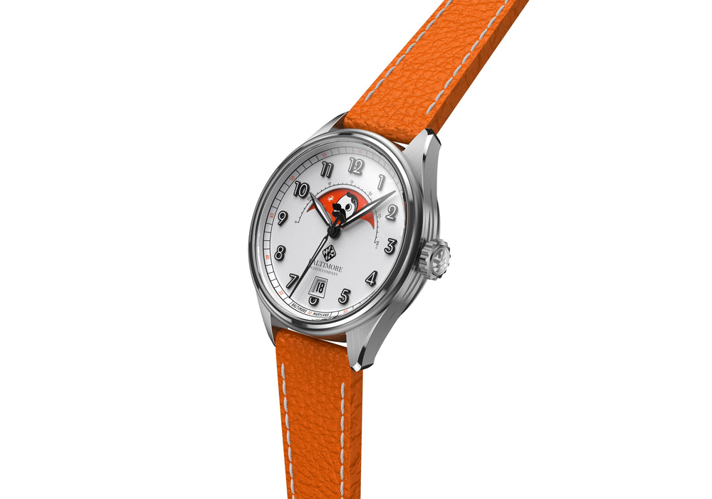 Natty Boh Moon 34 - Polar White Tsao Baltimore Orange Leather 