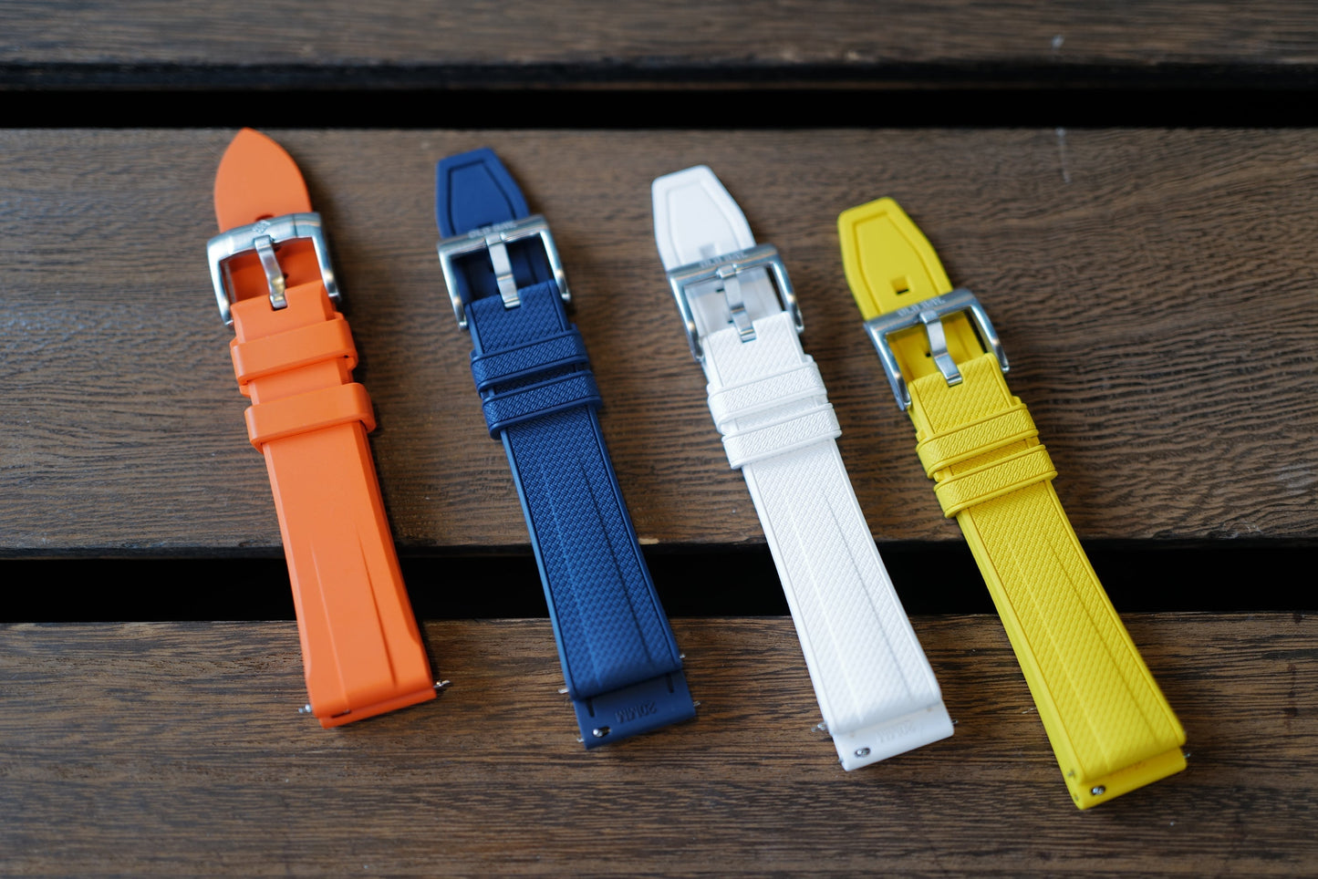 
                  
                    FKM Rubber Strap - OLD BAY White Watch Straps Tsao Baltimore 
                  
                
