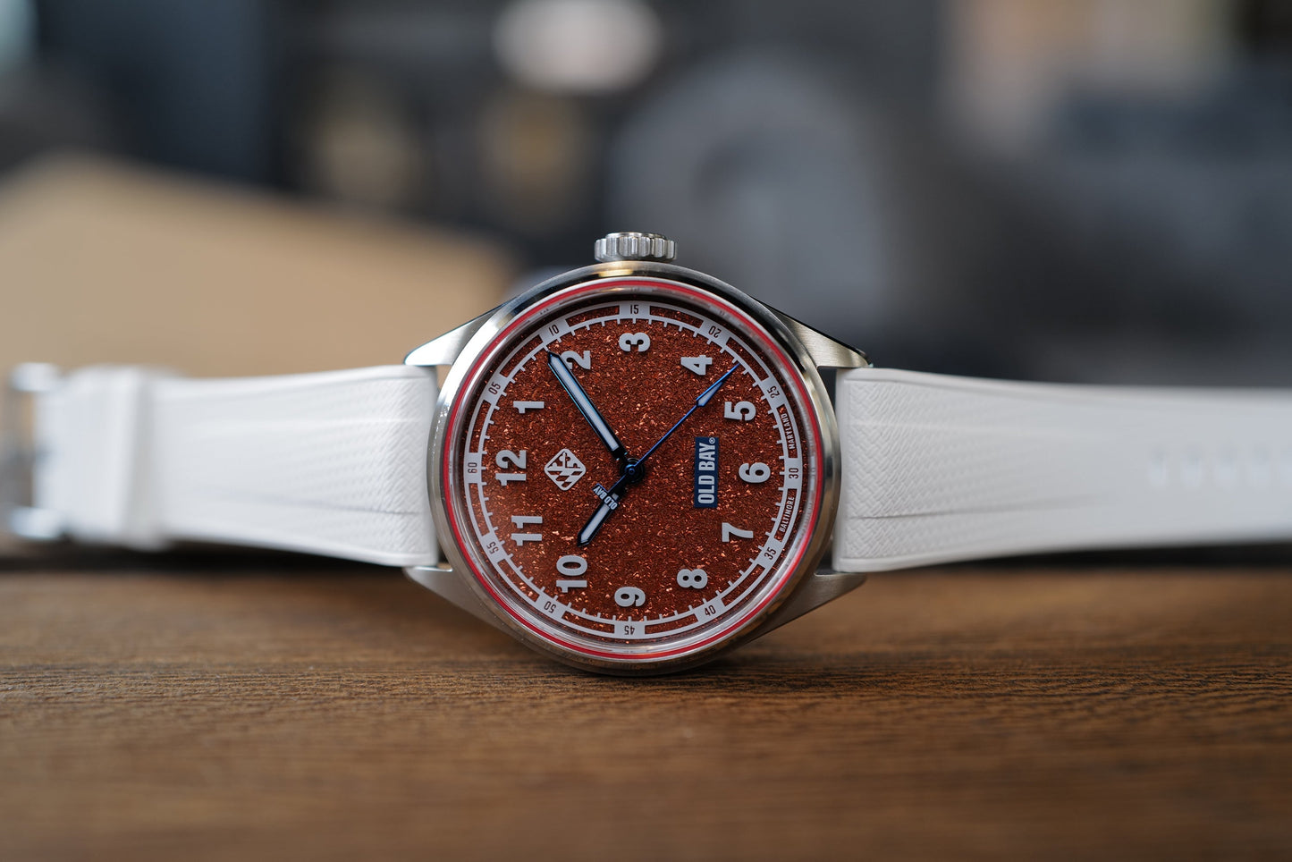 
                  
                    FKM Rubber Strap - OLD BAY White Watch Straps Tsao Baltimore 
                  
                