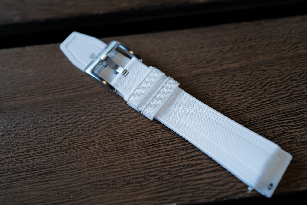 
                  
                    FKM Rubber Strap - OLD BAY White Watch Straps Tsao Baltimore 
                  
                