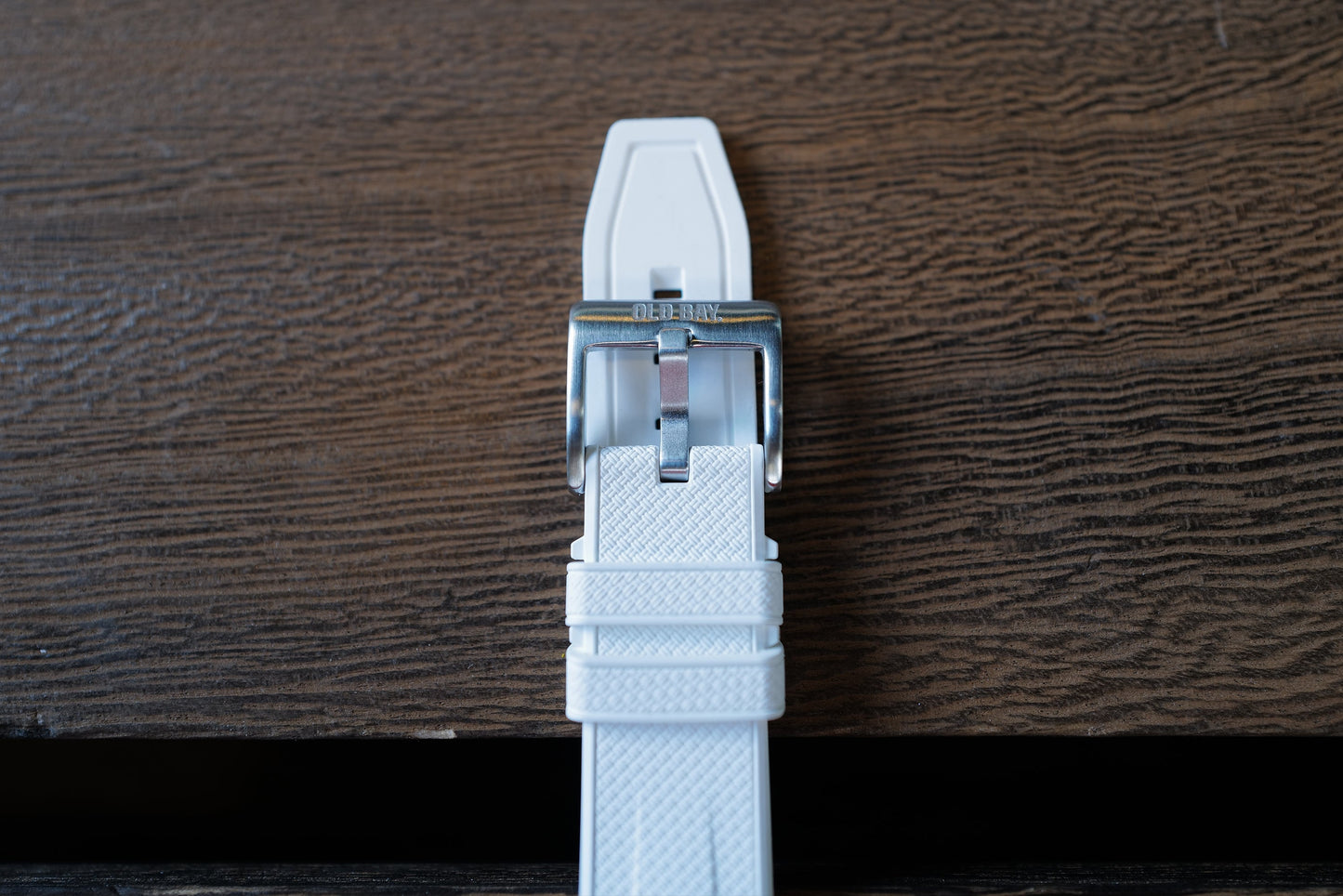 
                  
                    FKM Rubber Strap - OLD BAY White Watch Straps Tsao Baltimore 
                  
                