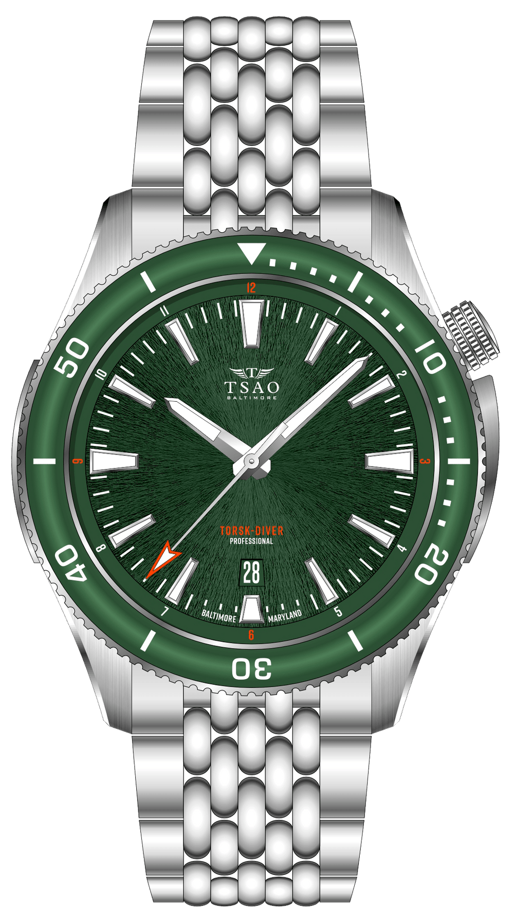 Steel Torsk-Diver Pro Emerald Green – Tsao Baltimore