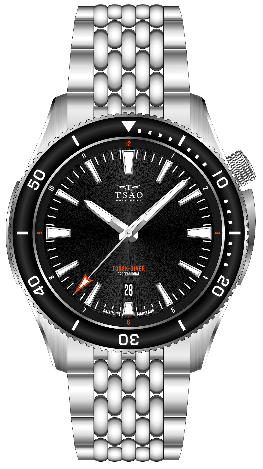Steel Torsk-Diver Pro Onyx Black Tsao Baltimore 
