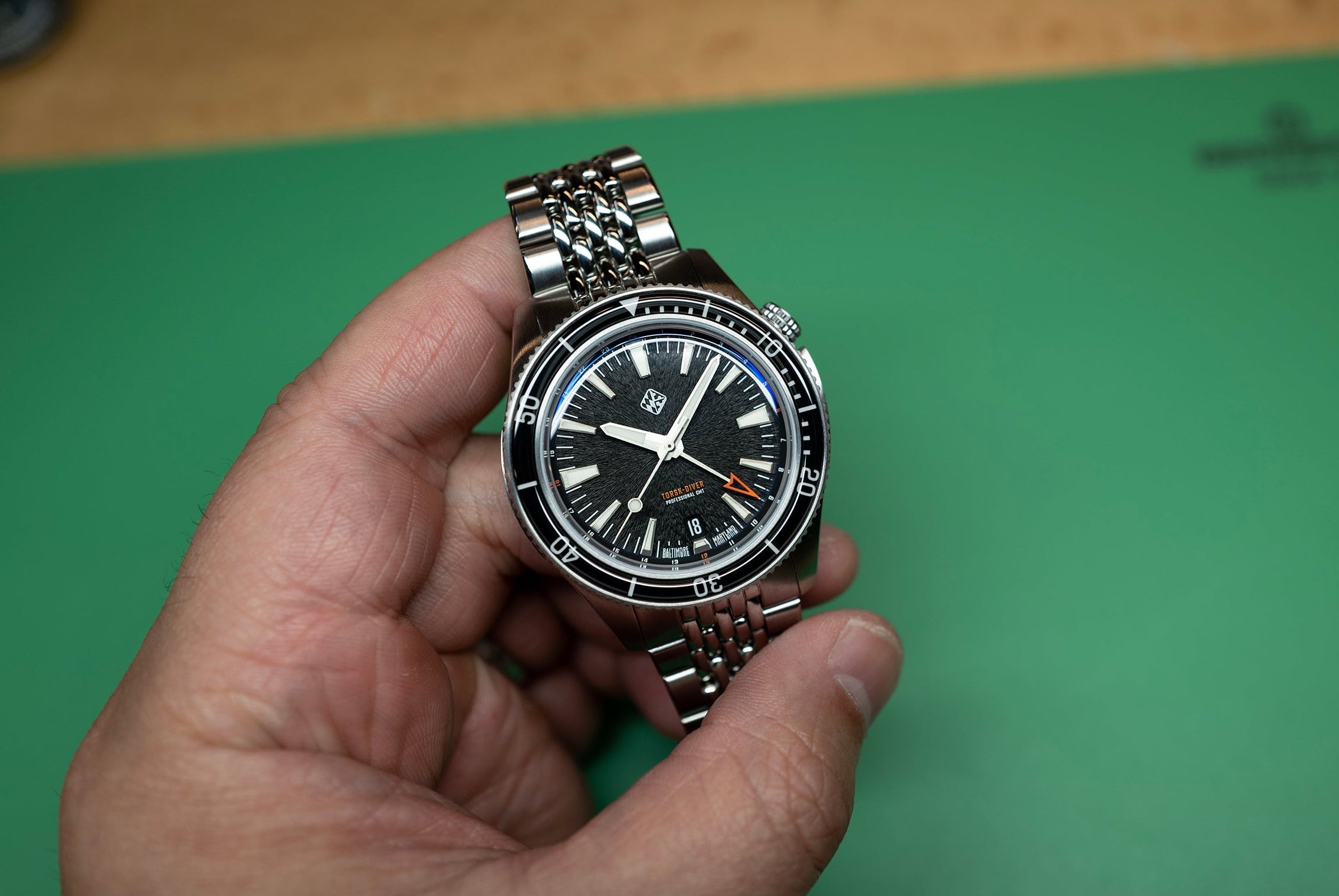 Steel Torsk-Diver Pro GMT 39 - Onyx Black (Preorder) – Tsao Baltimore