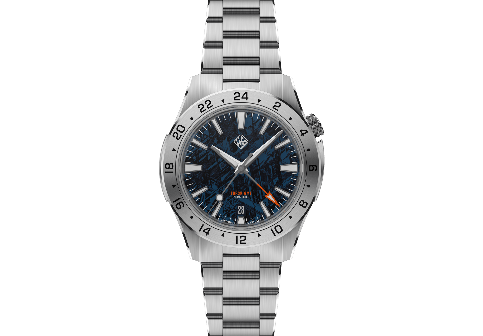 Steel Torsk GMT 39 - Cobalt Blue Meteorite (Preorder) – Tsao Baltimore