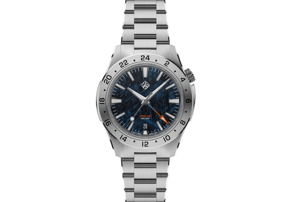 Steel Torsk GMT 39 - Cobalt Blue Meteorite (Preorder) – Tsao Baltimore