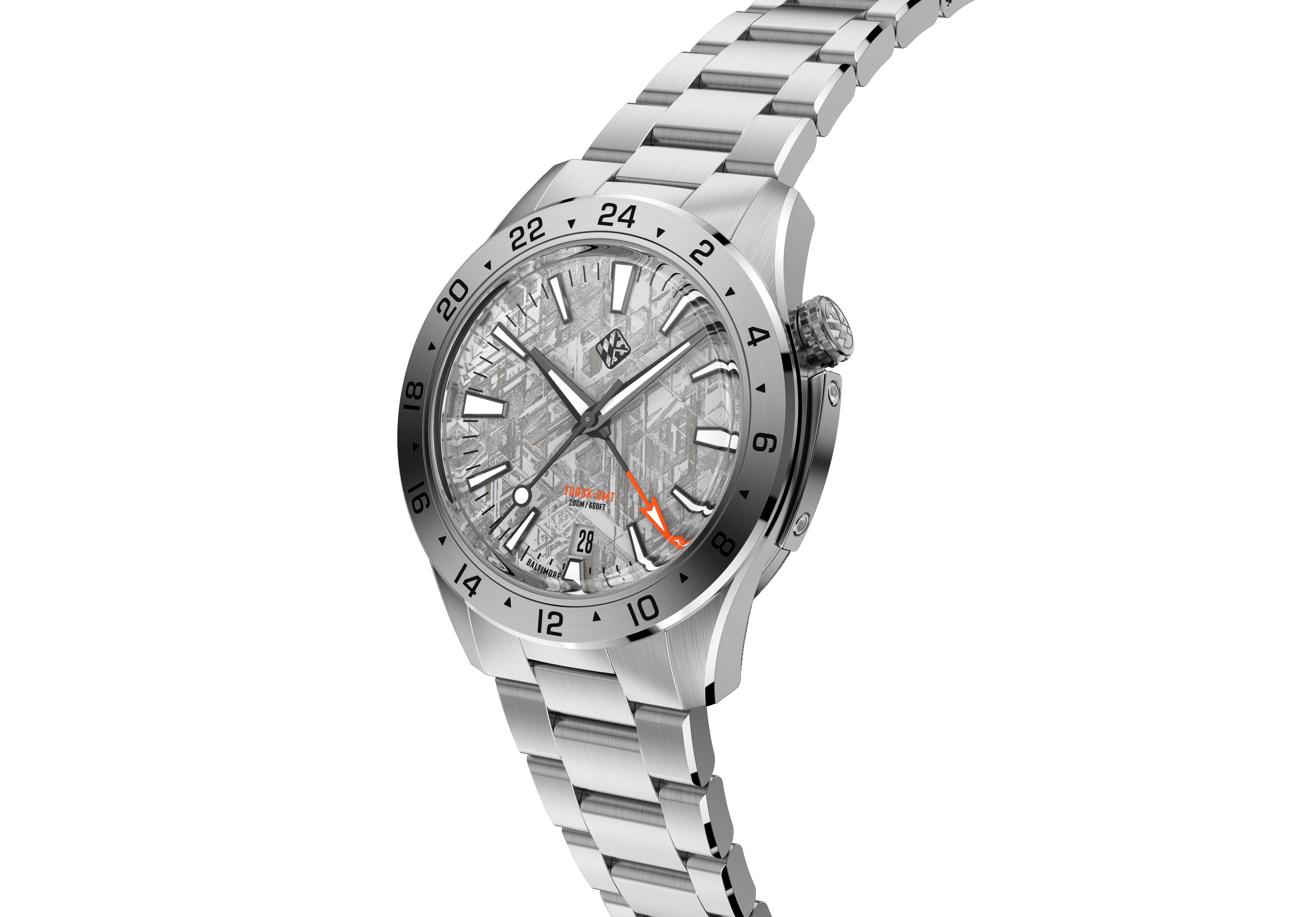 Steel Torsk GMT 39 - Natural Meteorite (Preorder) – Tsao Baltimore Steel Torsk GMT 39 - Natural Meteorite (Preorder) – Tsao Baltimore