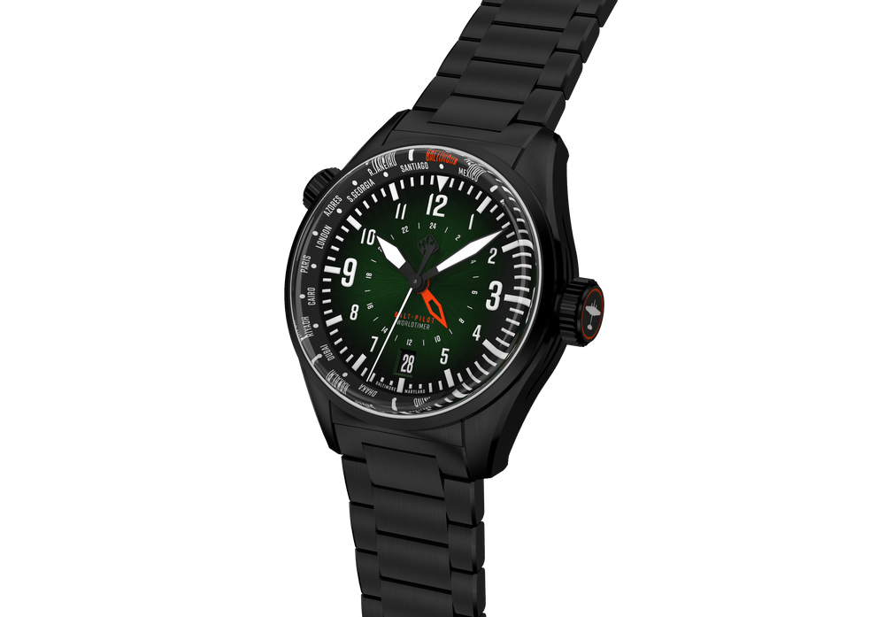 
                  
                    Balt-Pilot Worldtimer DLC Dark Emerald Watches Tsao Baltimore 
                  
                