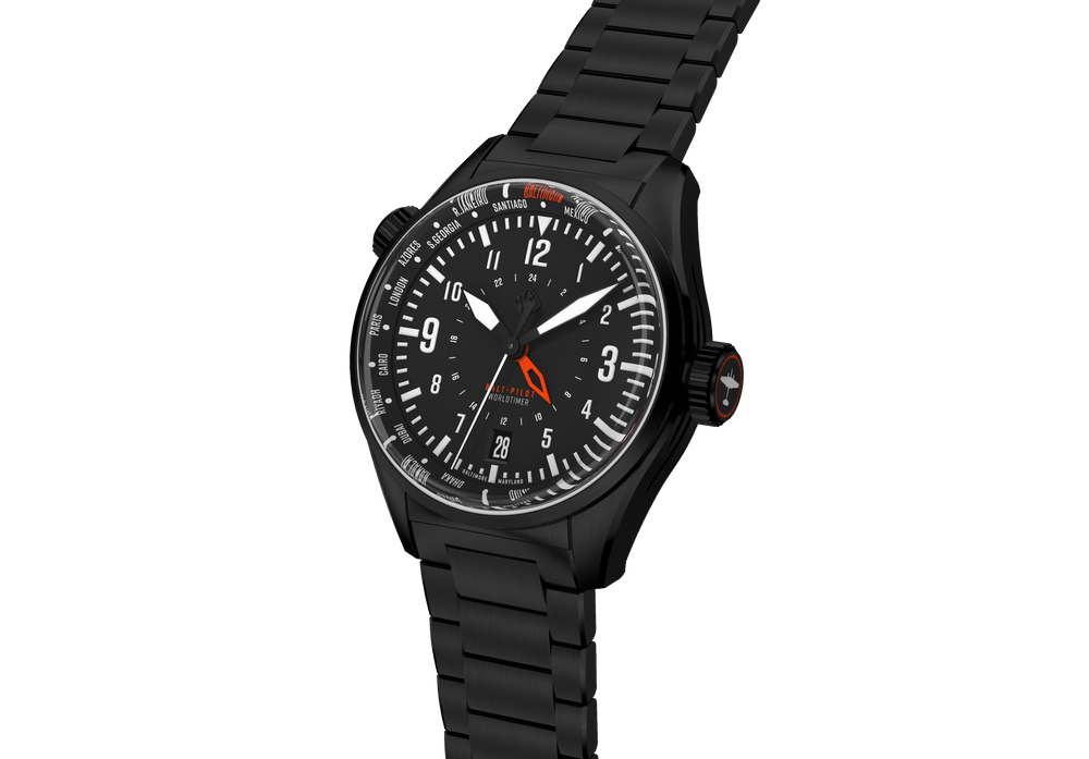 Balt-Pilot Worldtimer DLC Stealth Black Watches Tsao Baltimore 