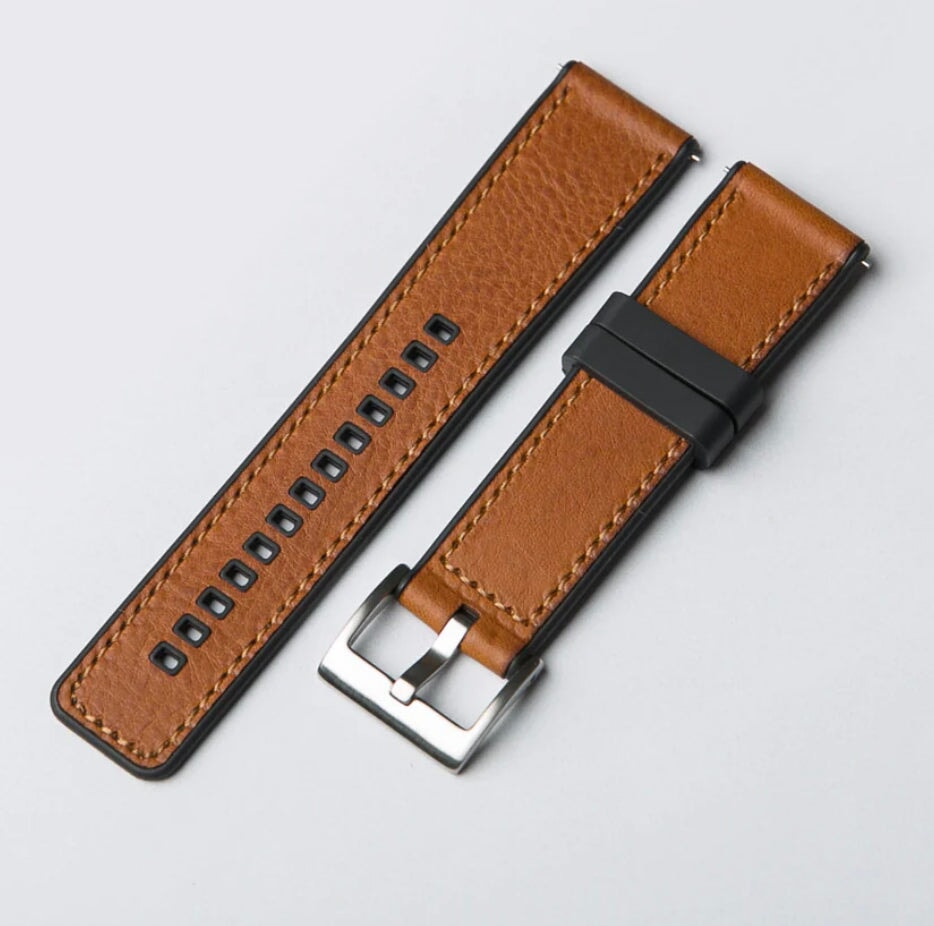 Hybrid Leather - Saddle Brown Watch Straps Tsao Baltimore Stainless Steal 