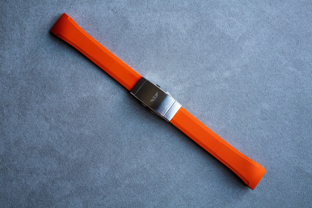 Torsk-Diver Pro FKM Rubber Strap - Orange Watch Straps Tsao Baltimore 