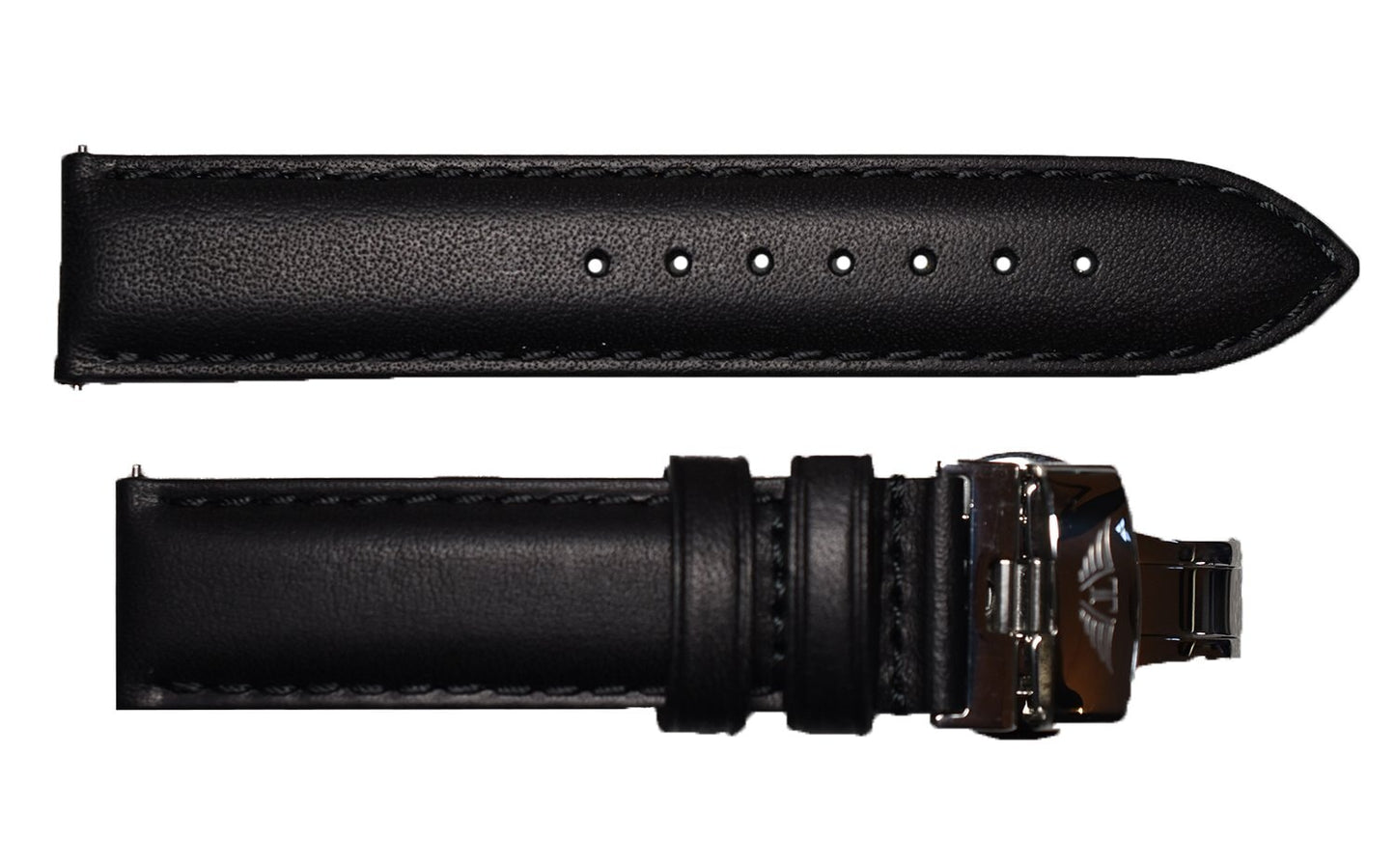 
                  
                    Black Aged Leather Band Watch Straps Tsao Baltimore 
                  
                
