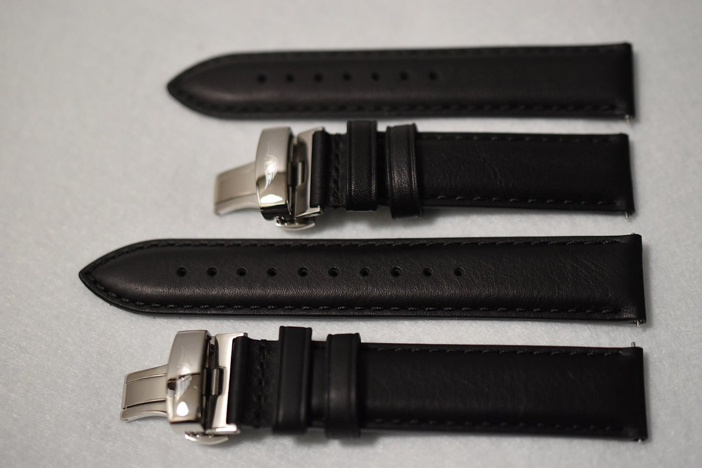 Black Aged Leather Watch Strap - Large Watch Straps Tsao Baltimore 