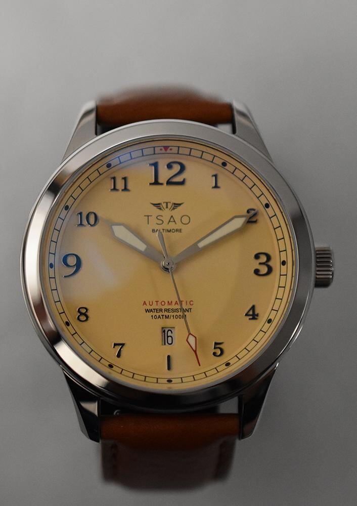 
                  
                    Founders Edition Cream Watches Tsao Baltimore Saddle Brown Aged 
                  
                