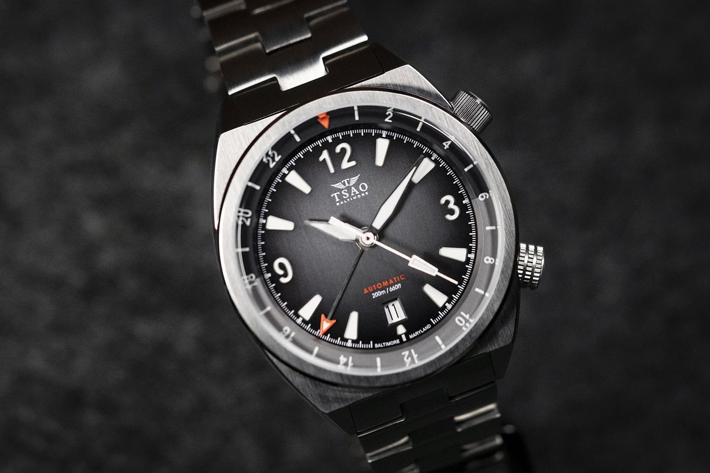 
                  
                    LEGACY STEEL GMT - MIDNIGHT GREY Watches Tsao Baltimore 
                  
                