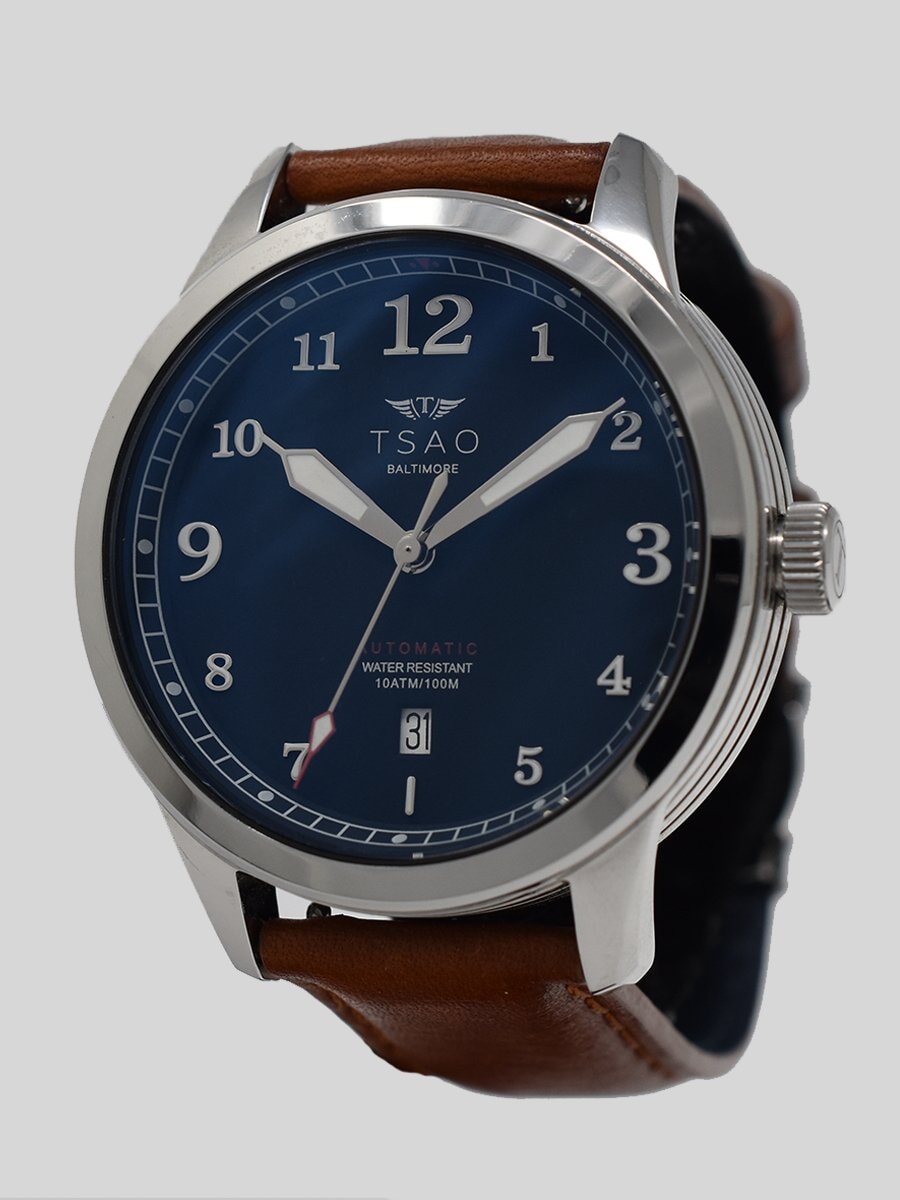Limited Edition Silver Black - SOLD OUT Watches Tsao Baltimore Saddle Brown Aged 
