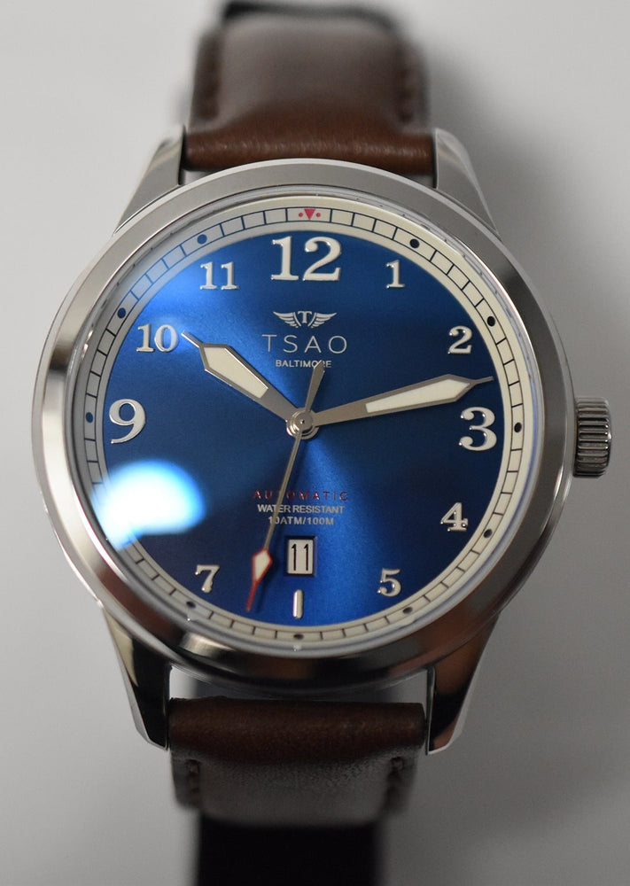 
                  
                    Founders Edition Sunray Blue Watches Tsao Baltimore Brown Aged 
                  
                