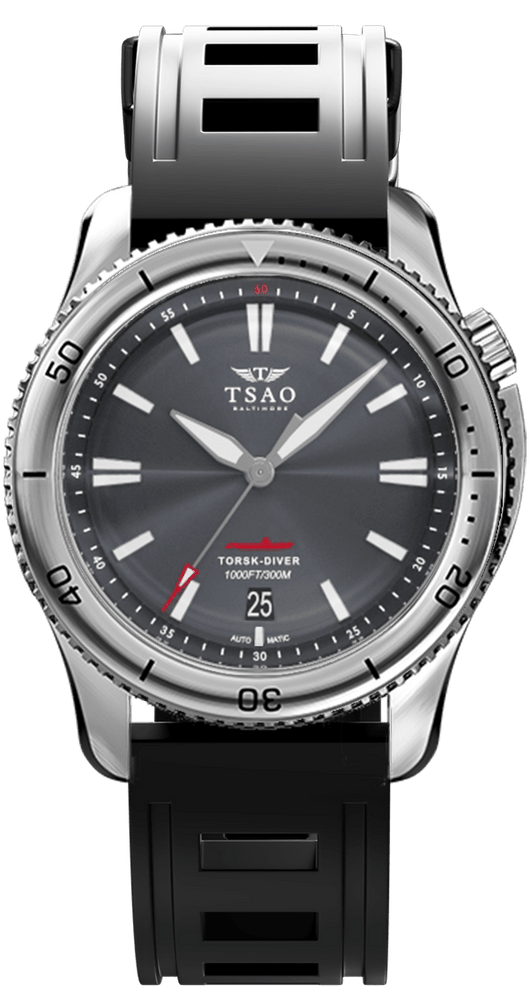 
                  
                    STEEL TORSK-DIVER - HARBOR GREY Watches Tsao Baltimore DOMED SOLID NATURAL RUBBER 
                  
                